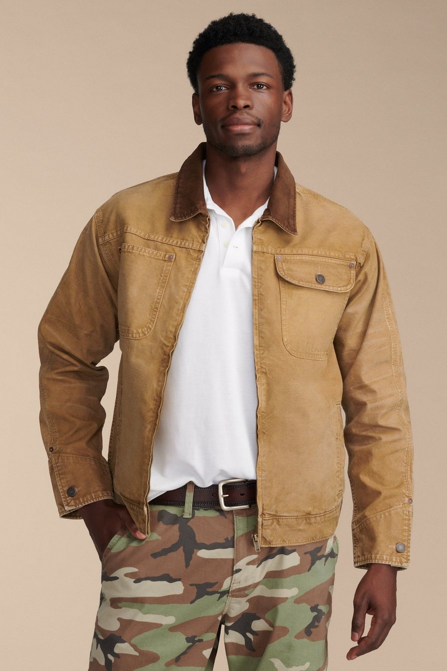 corduroy collar trucker jacket